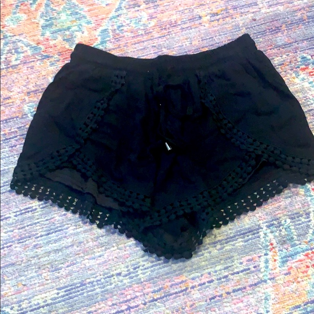 Black Cloth Shorts